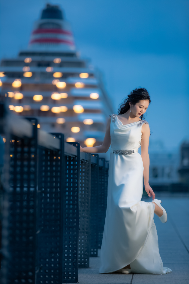 夜景ポートレイト