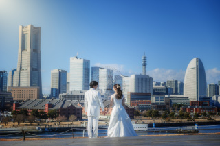 綺麗な青空の下で