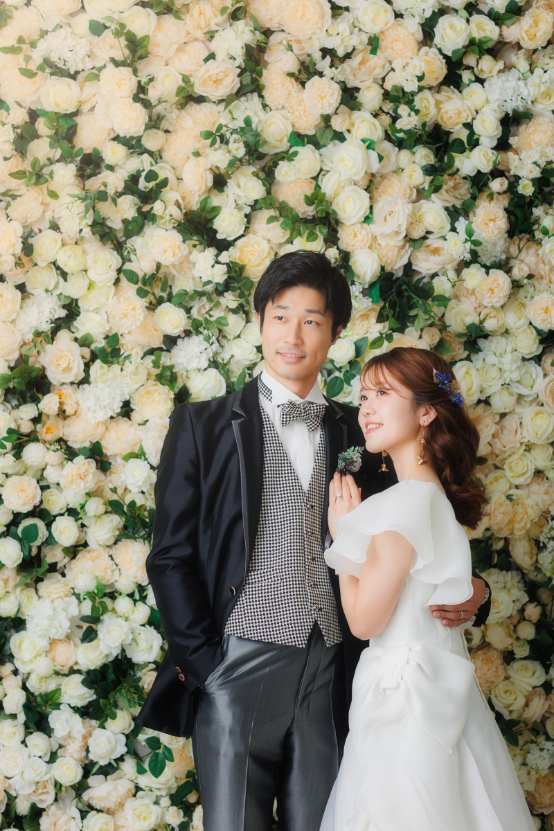 バラの背景でロマンチックに