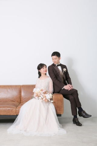 ブラウンのソファでお洒落に【＊洋装ハウススタジオ＊】By Nakabayashi