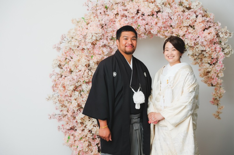 最後は桜のアーチで!