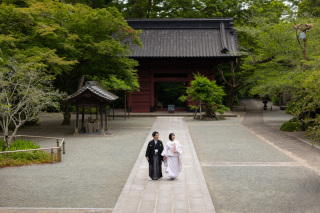 鎌倉のお寺で和装を撮影