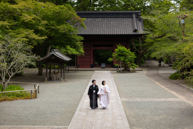 鎌倉のお寺で和装を撮影