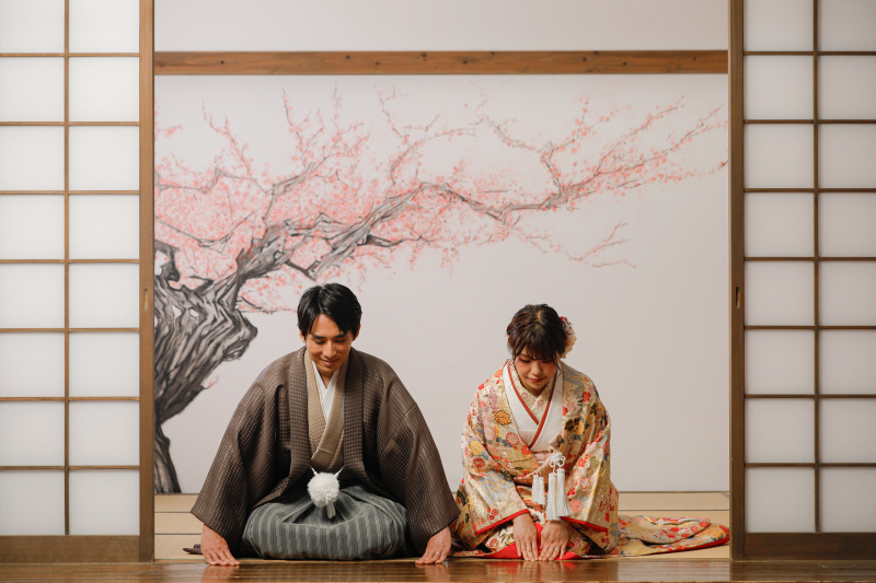 最後はお辞儀のポーズ