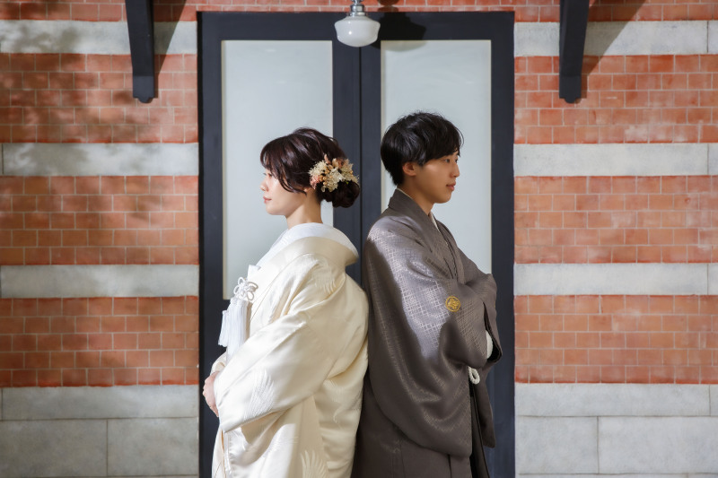 赤レンガ背景もあります!