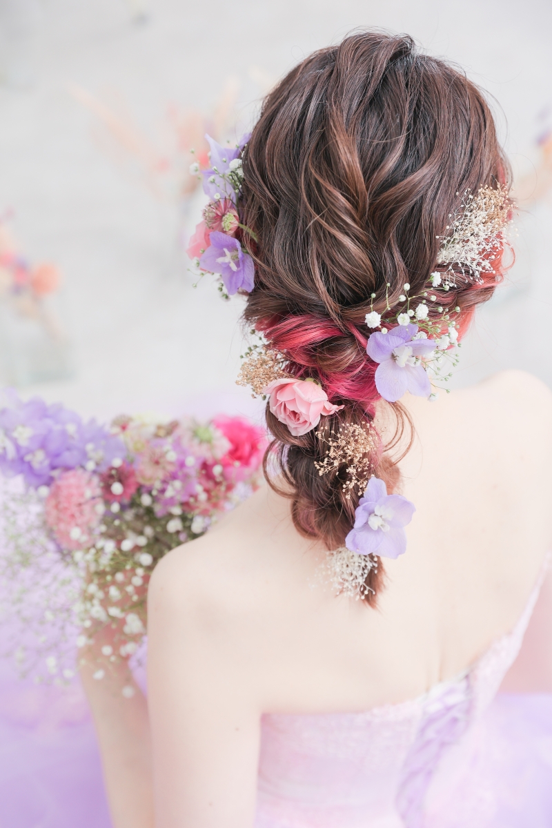 カラードレスは思いっきり可愛く