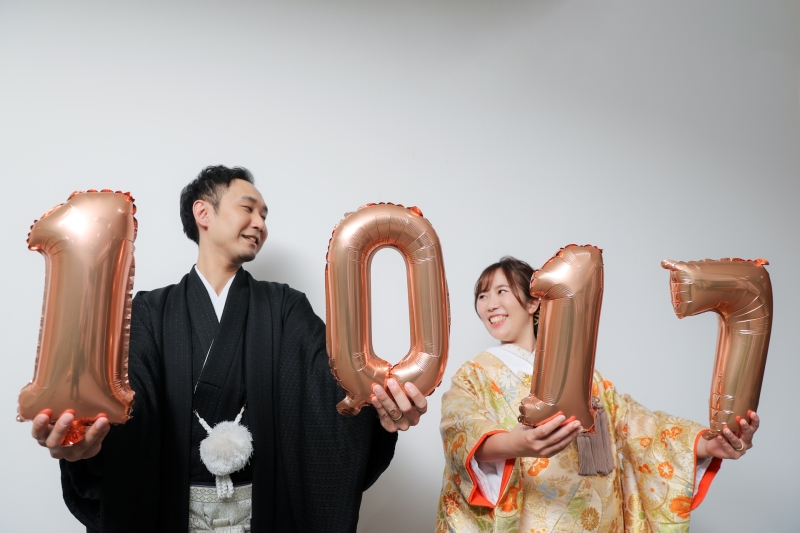 記念日の風船で!