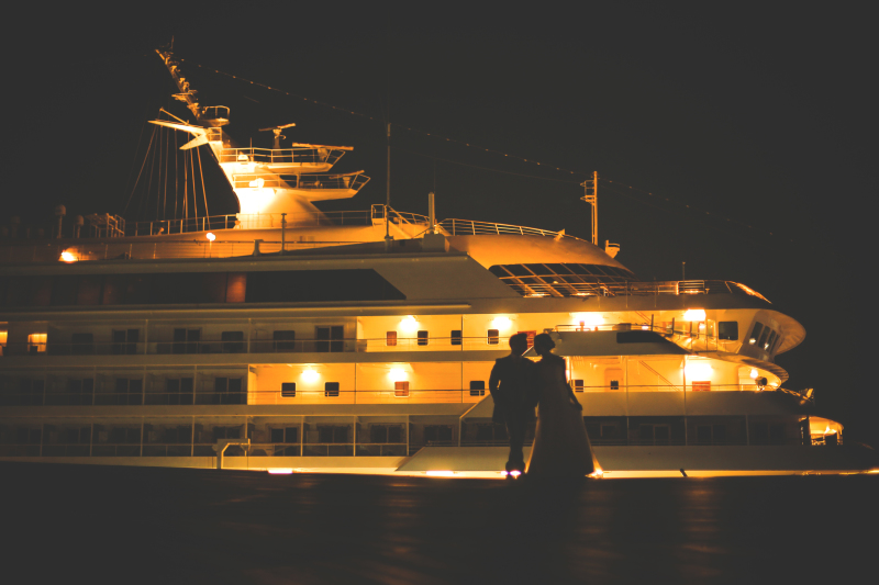 豪華客船で豪華な背景に