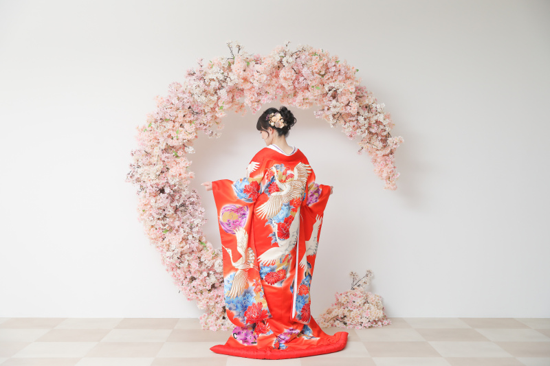 打ち掛けの柄もしっかり