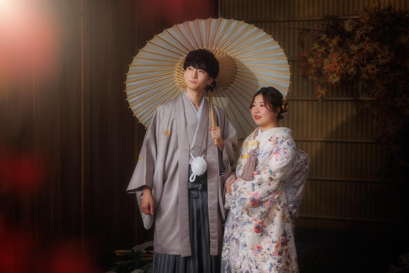 和装×和傘×紅葉