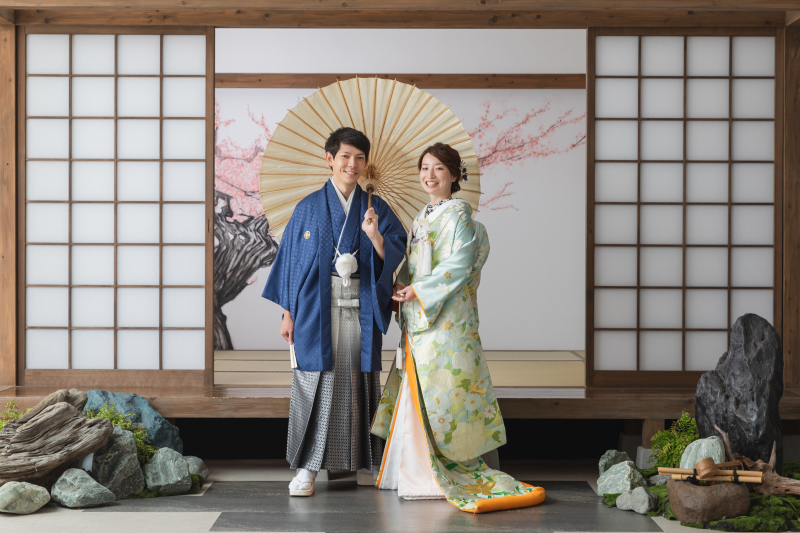 スタジオに戻ってきて和装に!