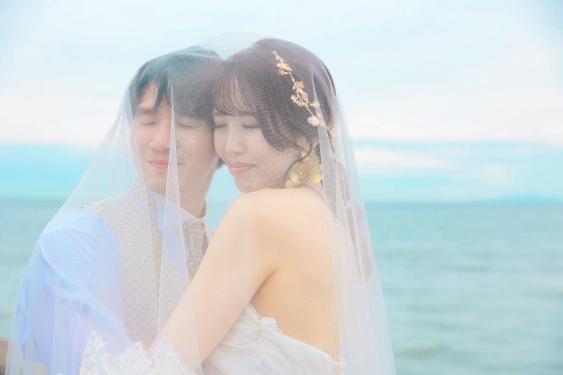 ベールを被っての1枚