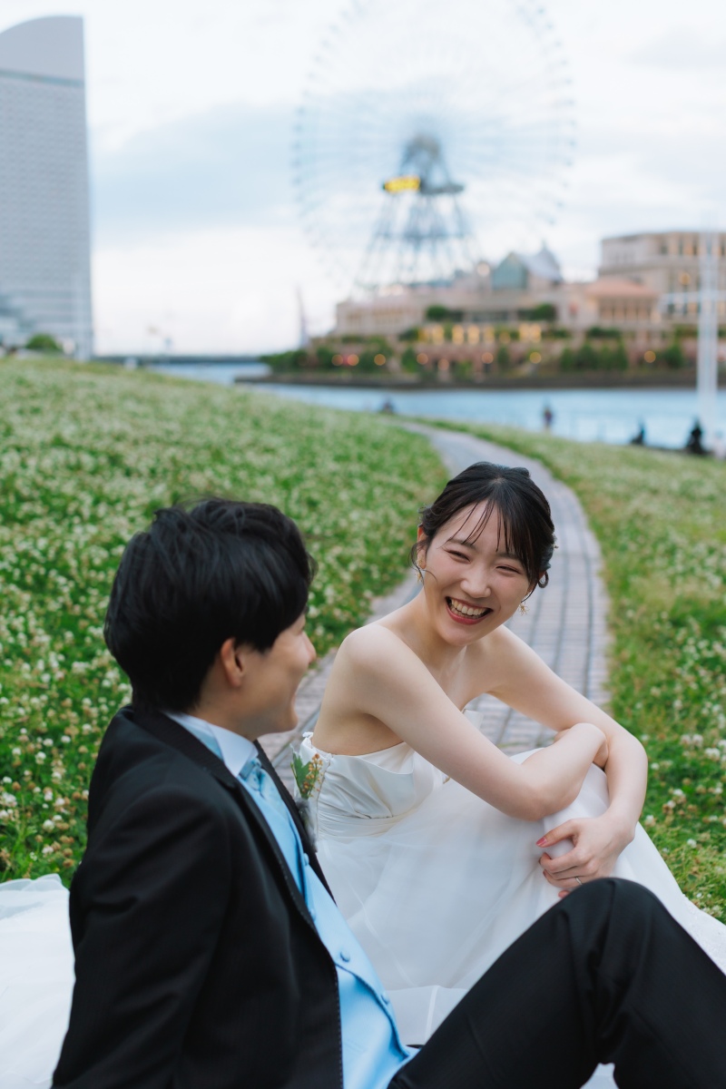 遊歩道に腰掛けて、いつものお喋り
