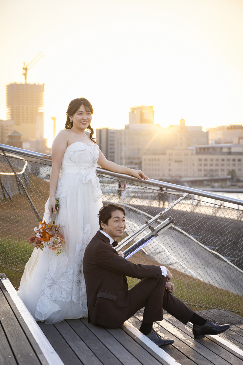 大桟橋で夕景と夜景の撮影へ