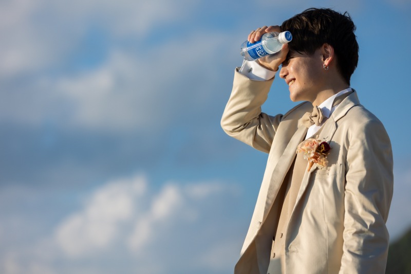 『暑いですね〜』