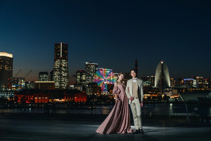 STUDIO AQUA 横浜みなとみらい店(スタジオAQUA)_夜景で撮影できる