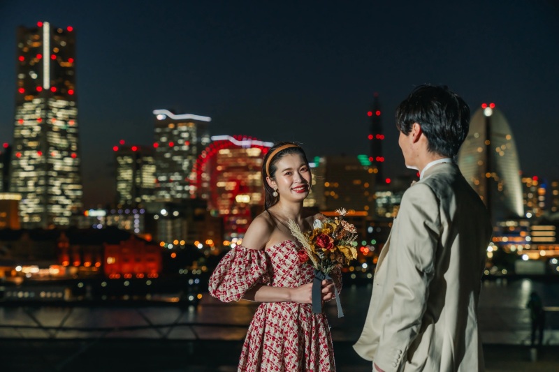 STUDIO AQUA 横浜みなとみらい店(スタジオAQUA)_夜景で撮影できる