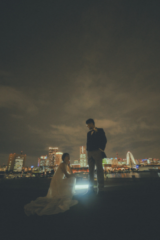 みなとみらいで他人と被らない前撮り写真を