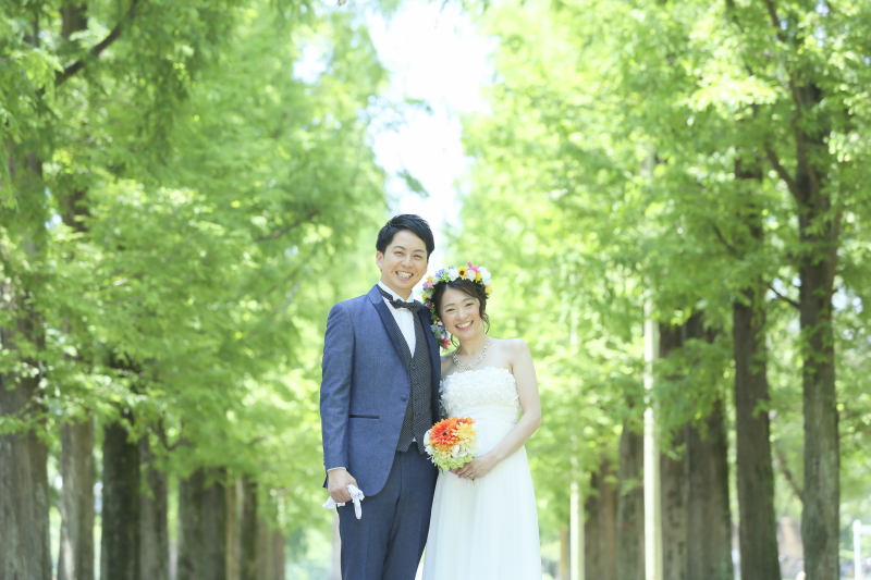 並木道から撮影スタート！