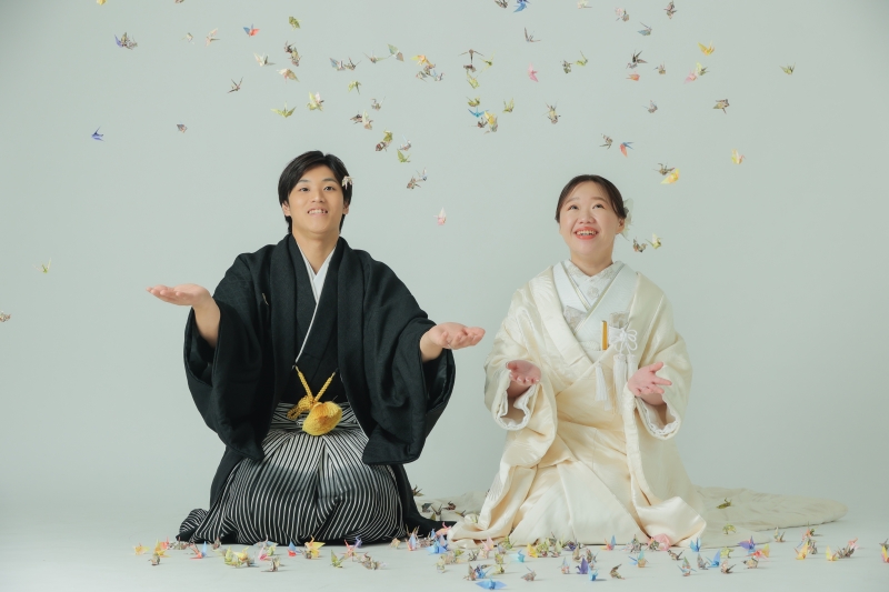 折り鶴シャワー!