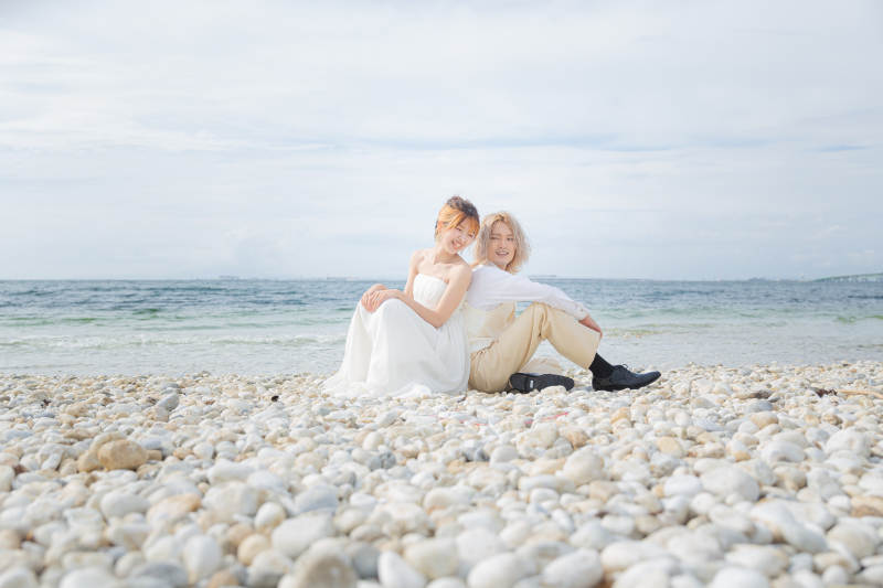 特徴的なビーチの景色