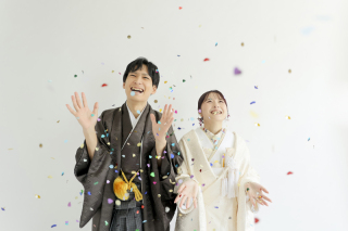和装スタジオでお二人らしく！