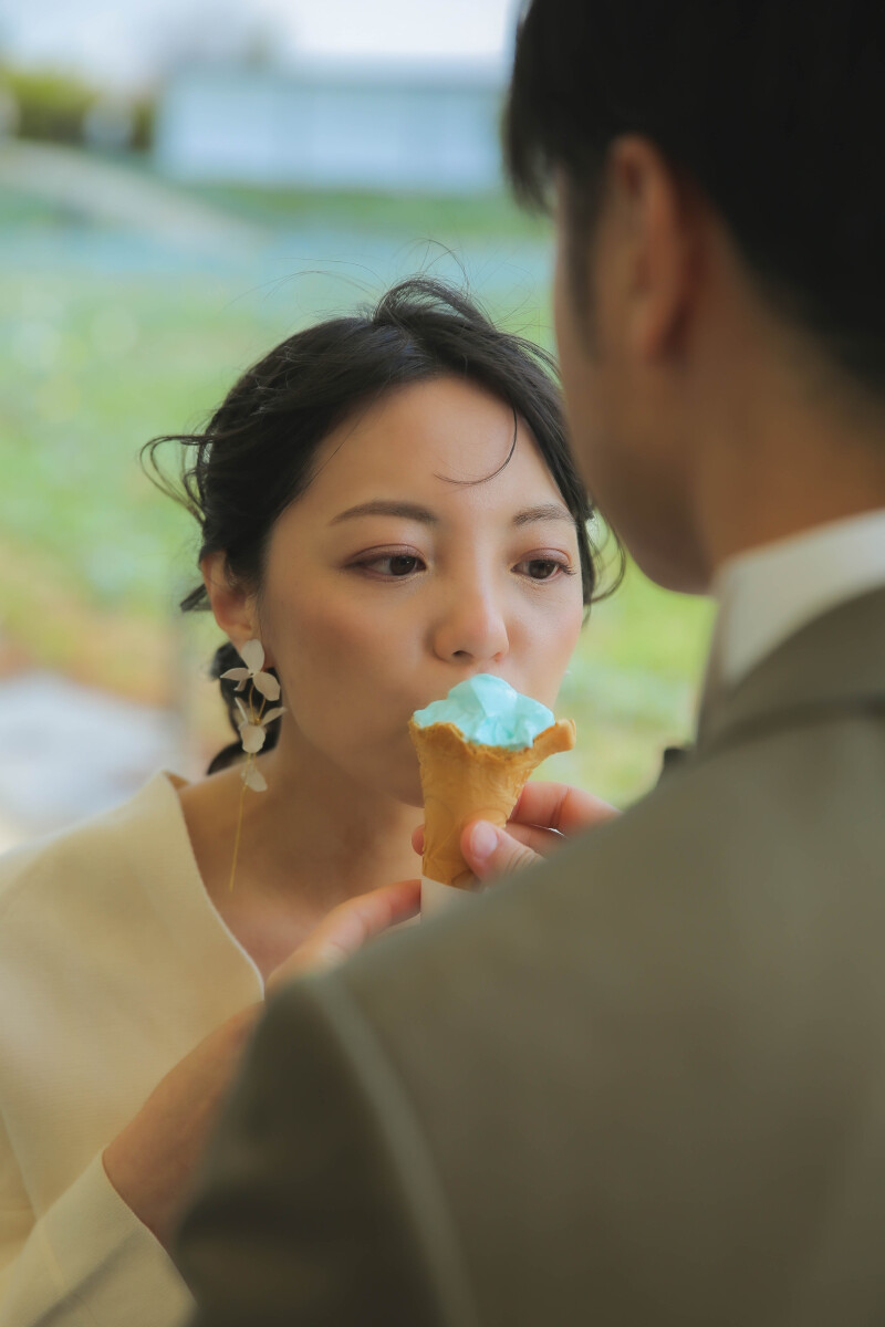 かわいい新婦様の休憩時間