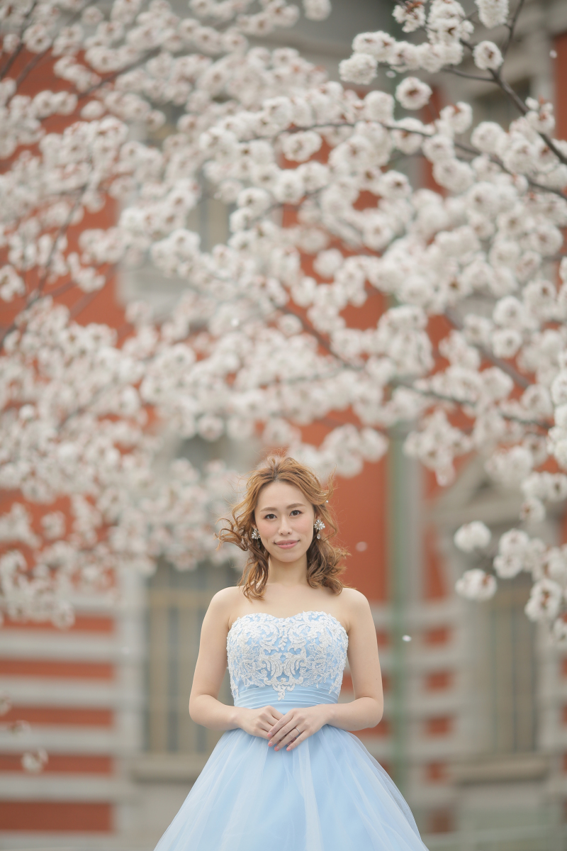 近隣の桜がお二人を祝福♡