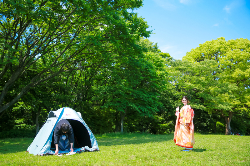 今度は大仙公園内で。