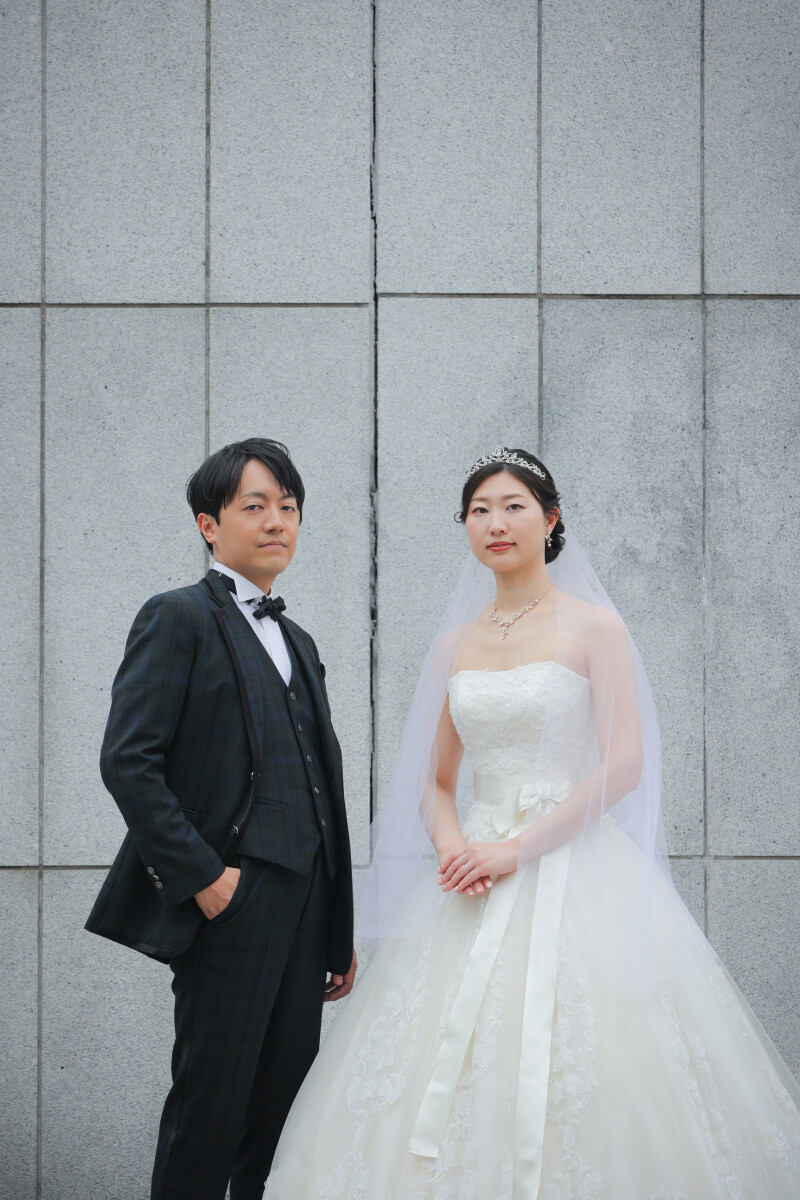 ベールをつけて。。