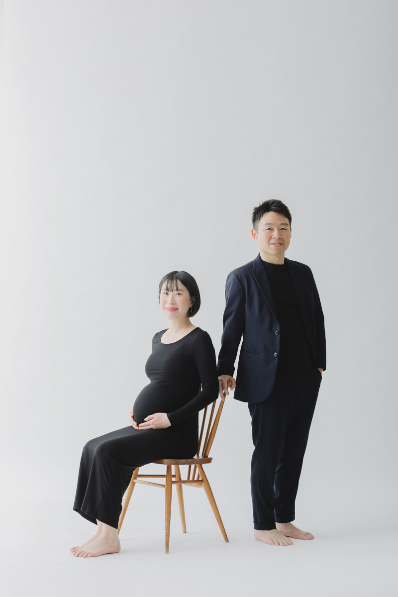 お揃いの黒、、