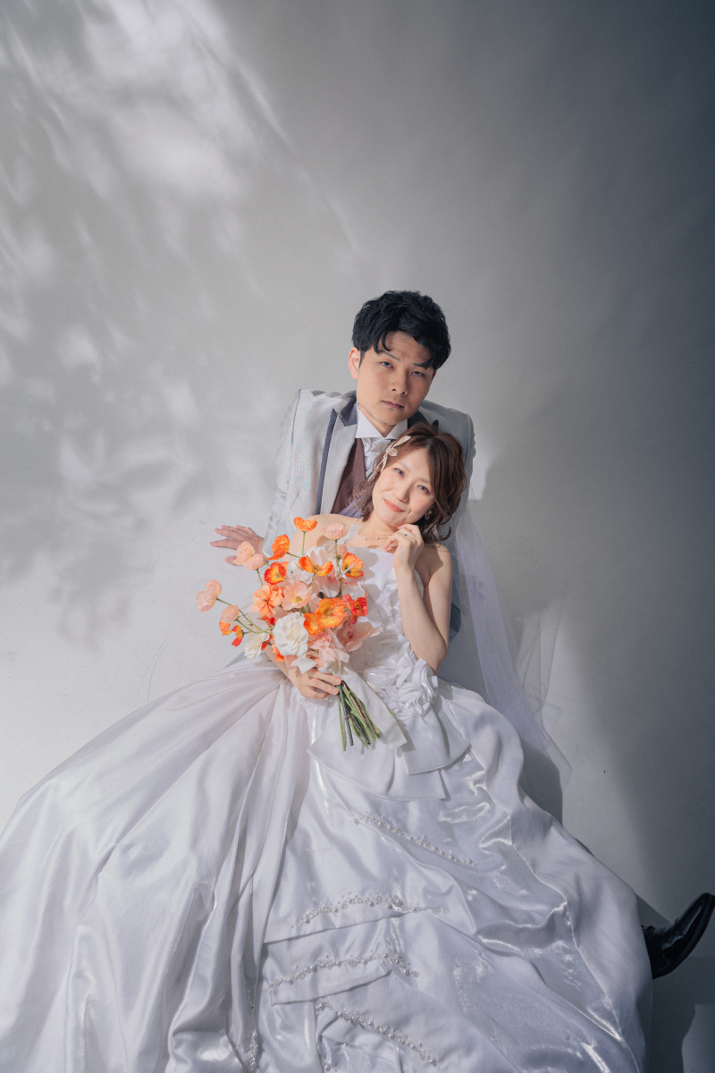 ブーケを持って