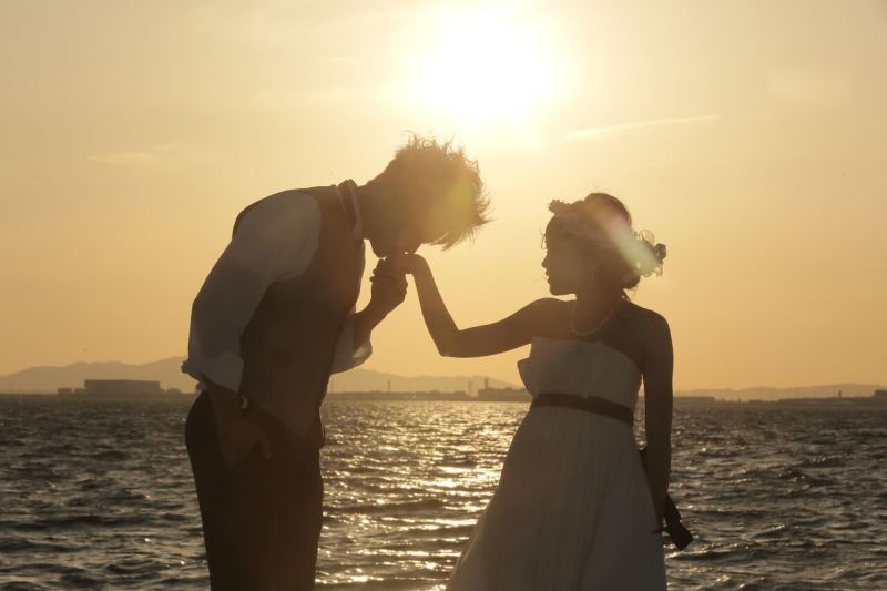 夕日でシルエットフォト☆