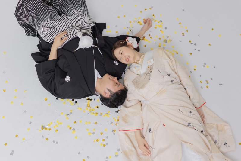 寝転がってのショット