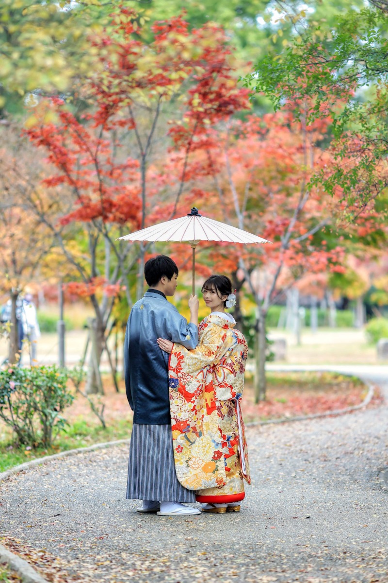 紅葉と一緒に♪