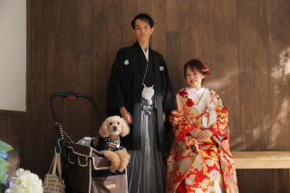 大切な家族。ペットと和装撮影！