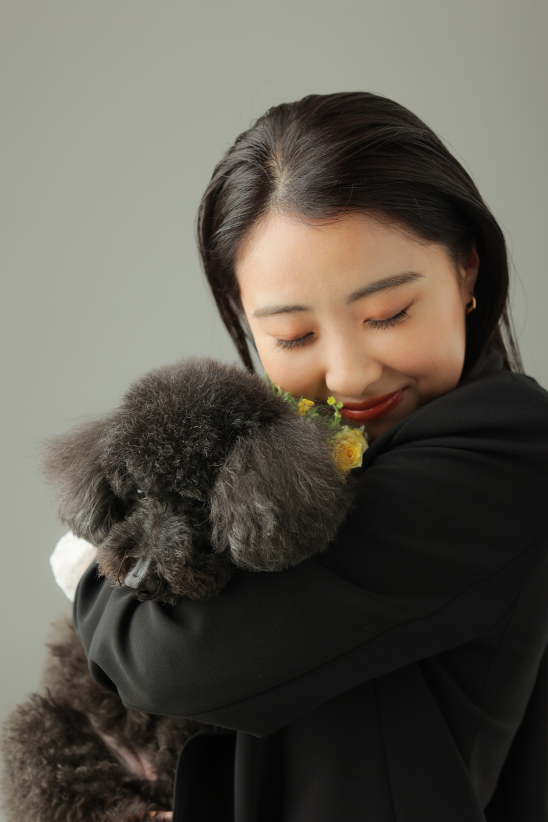 可愛いワンちゃんと一緒に 