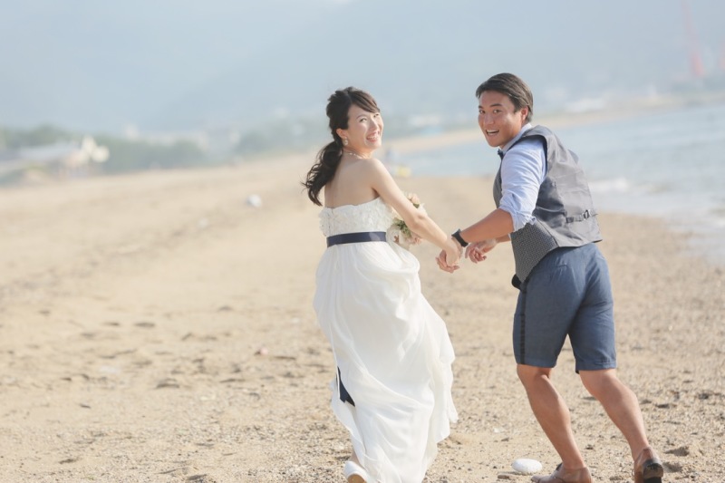 砂浜をダッシュ!!