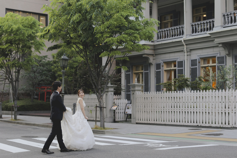 歩きながらのシーン