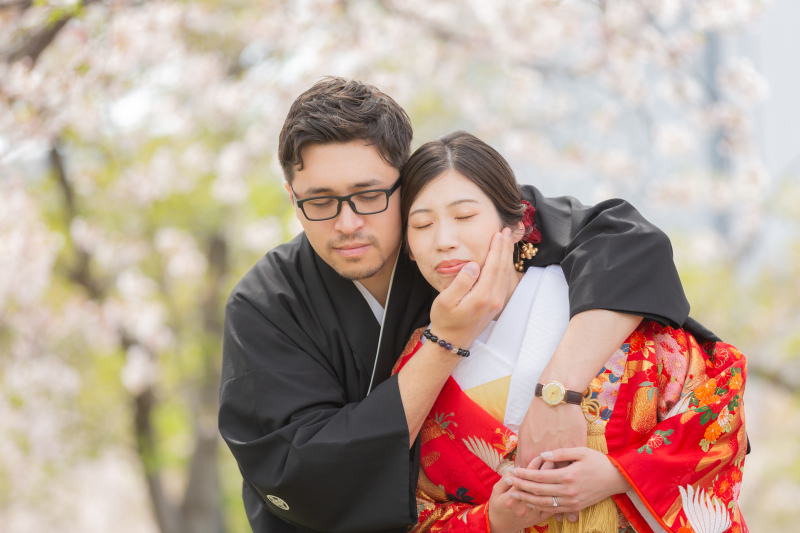 ほっぺくっつけて