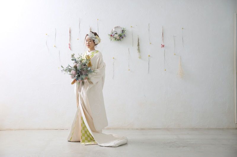 大きなブーケを抱えて♪