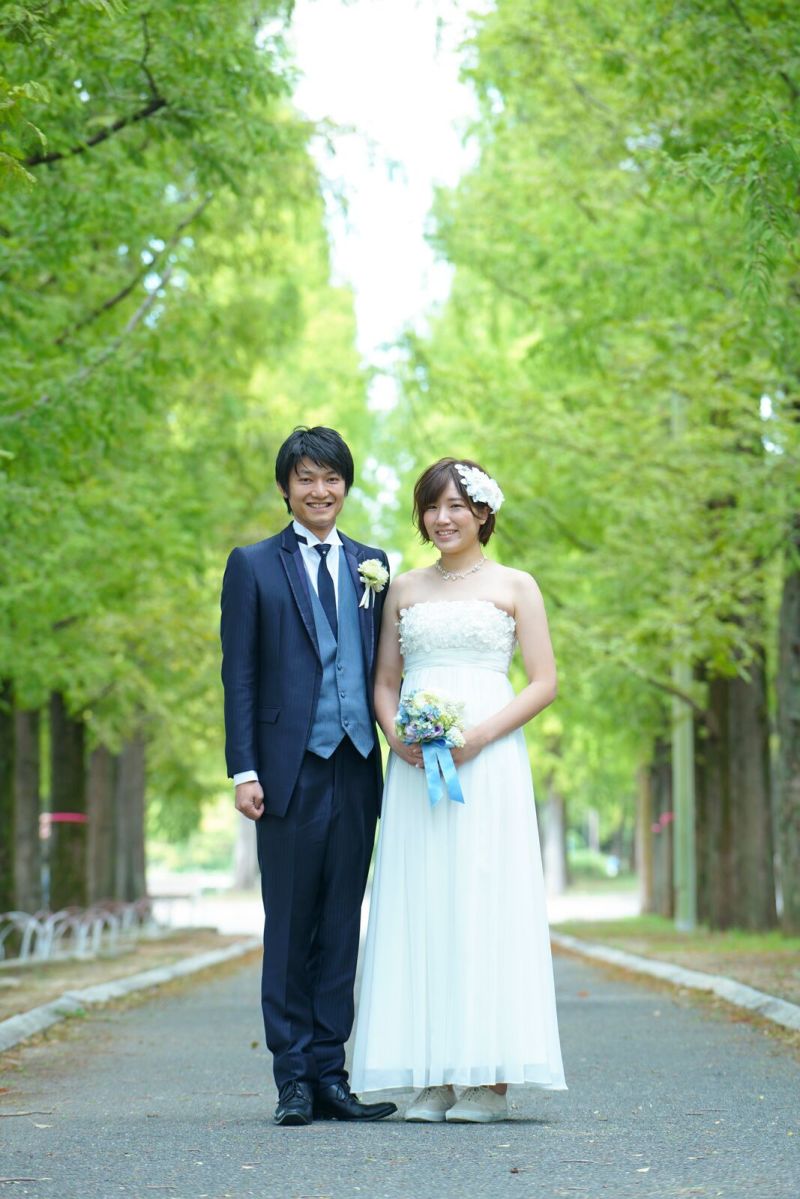 まずは公園の入り口で並び姿を1枚!