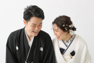 白無垢×好きな色コーディネート