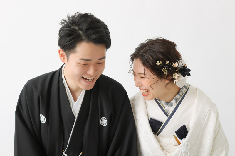 白無垢×好きな色コーディネート