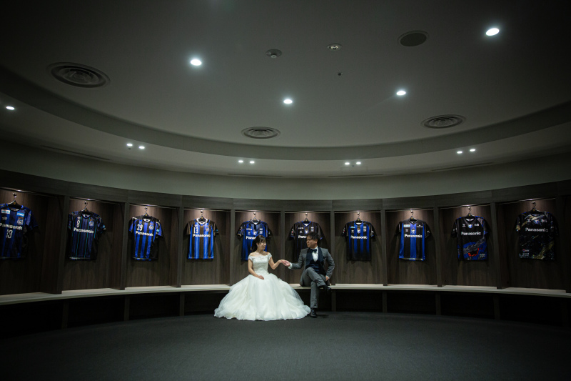  まるで選手気分！控室での撮影も可能！