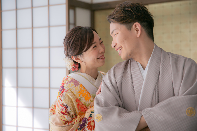 見つめ合うお二人!