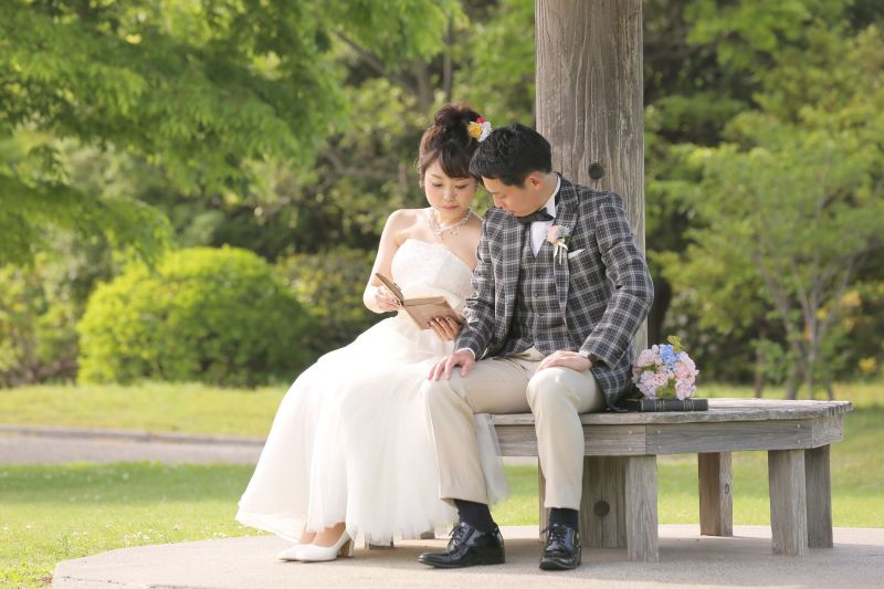 ベンチで一休み…♪