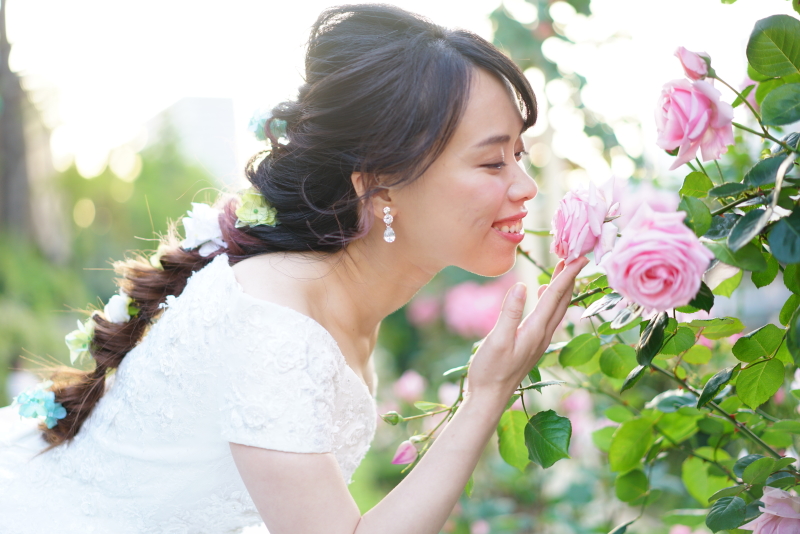 バラと新婦様！