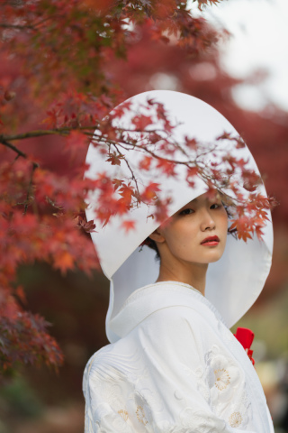 紅葉と一緒に♡