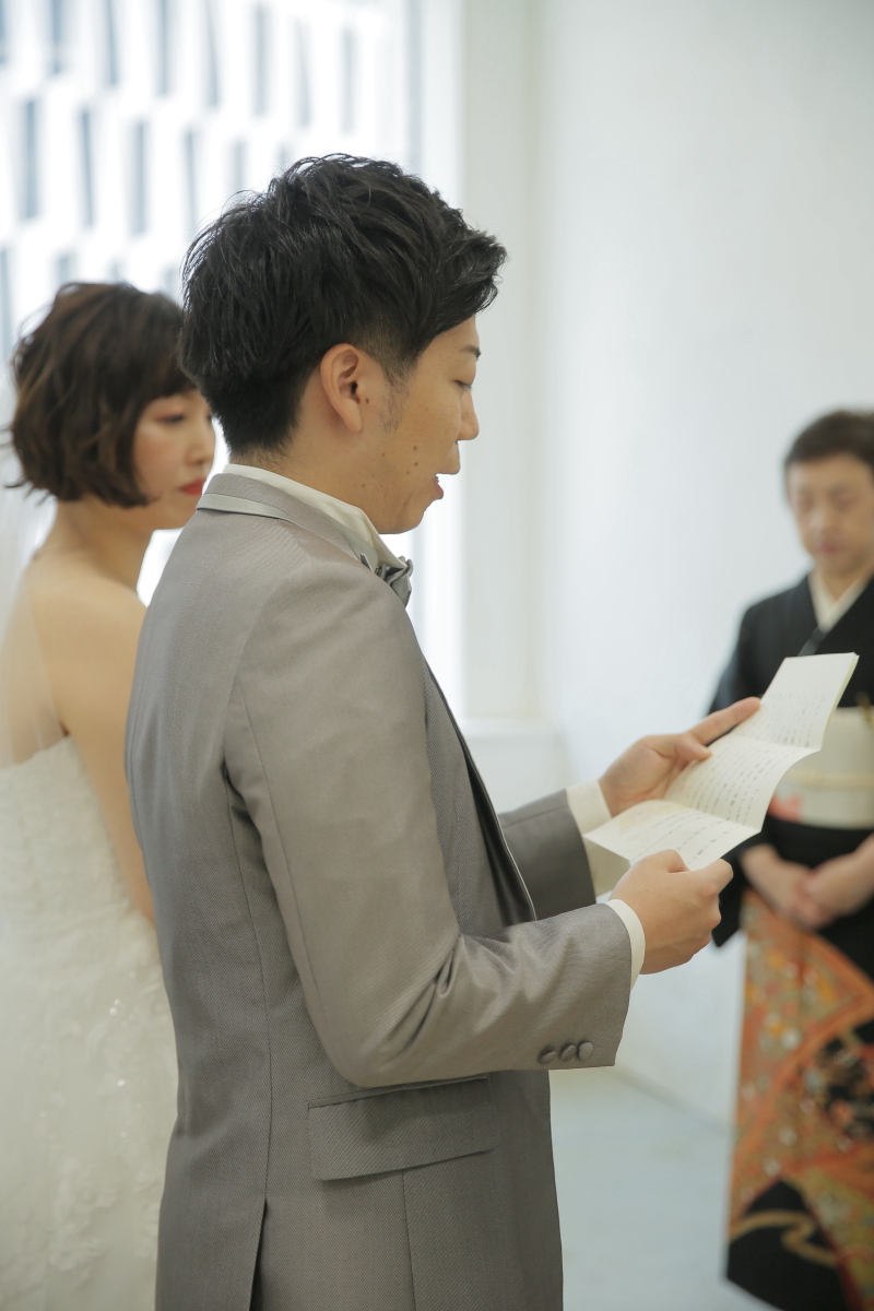 新郎様からもお手紙披露!